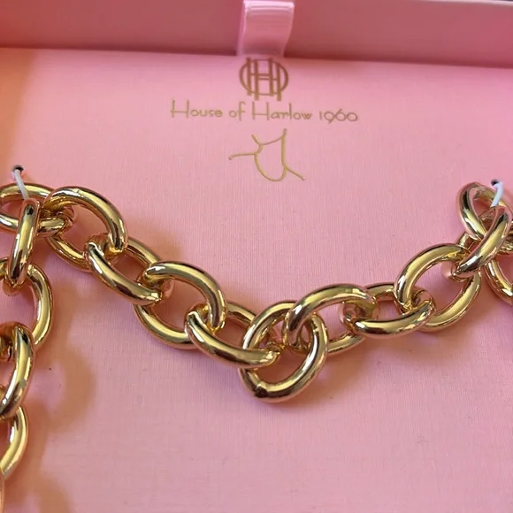 HOUSE OF HARLOW 2 TONE NECKLACE - Picture 4 of 5